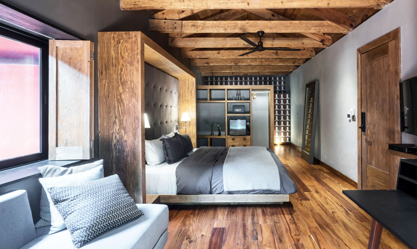 イメージ：木材が使用された温かみのあるシックな室内